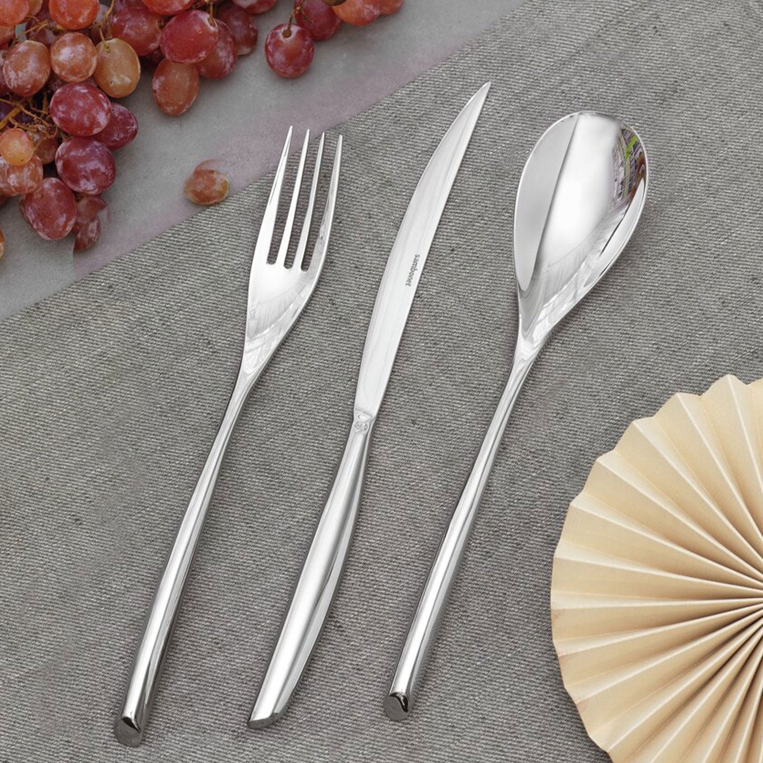 КОМПЛЕКТ ПРИБОРИ ЗА ХРАНЕНЕ Sambonet S/STEEL BAMBOO 24 ЧАСТИ