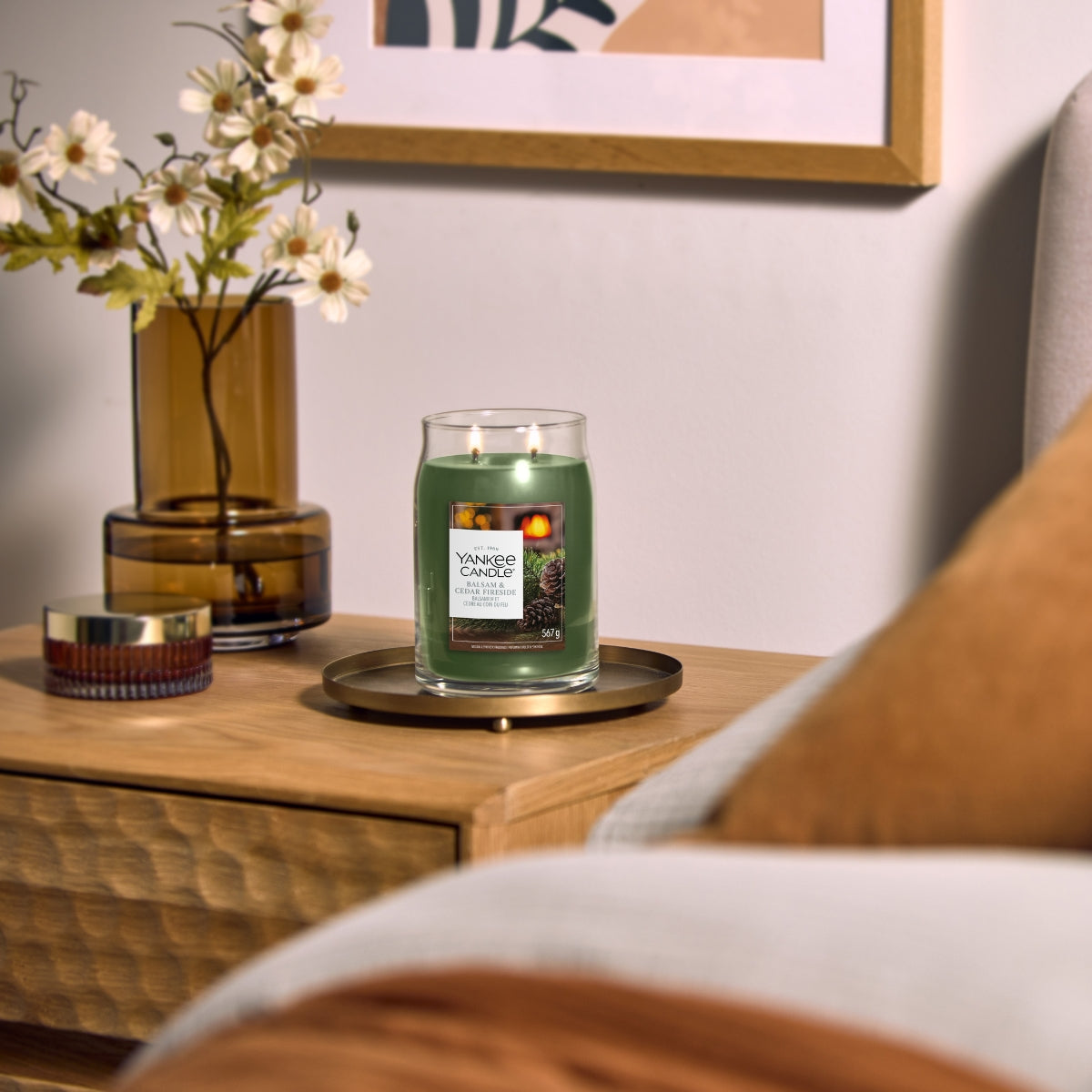 СВЕЩ YANKEE CANDLE BALSAM&CEDAR FIRESIDE