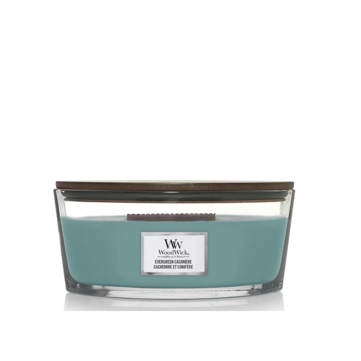 СВЕЩ WOOD WICK ELLIPSE EVERGREEN CASHMERE