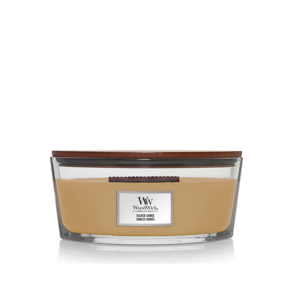 СВЕЩ WOOD WICK ELLIPSE GILDED SANDS