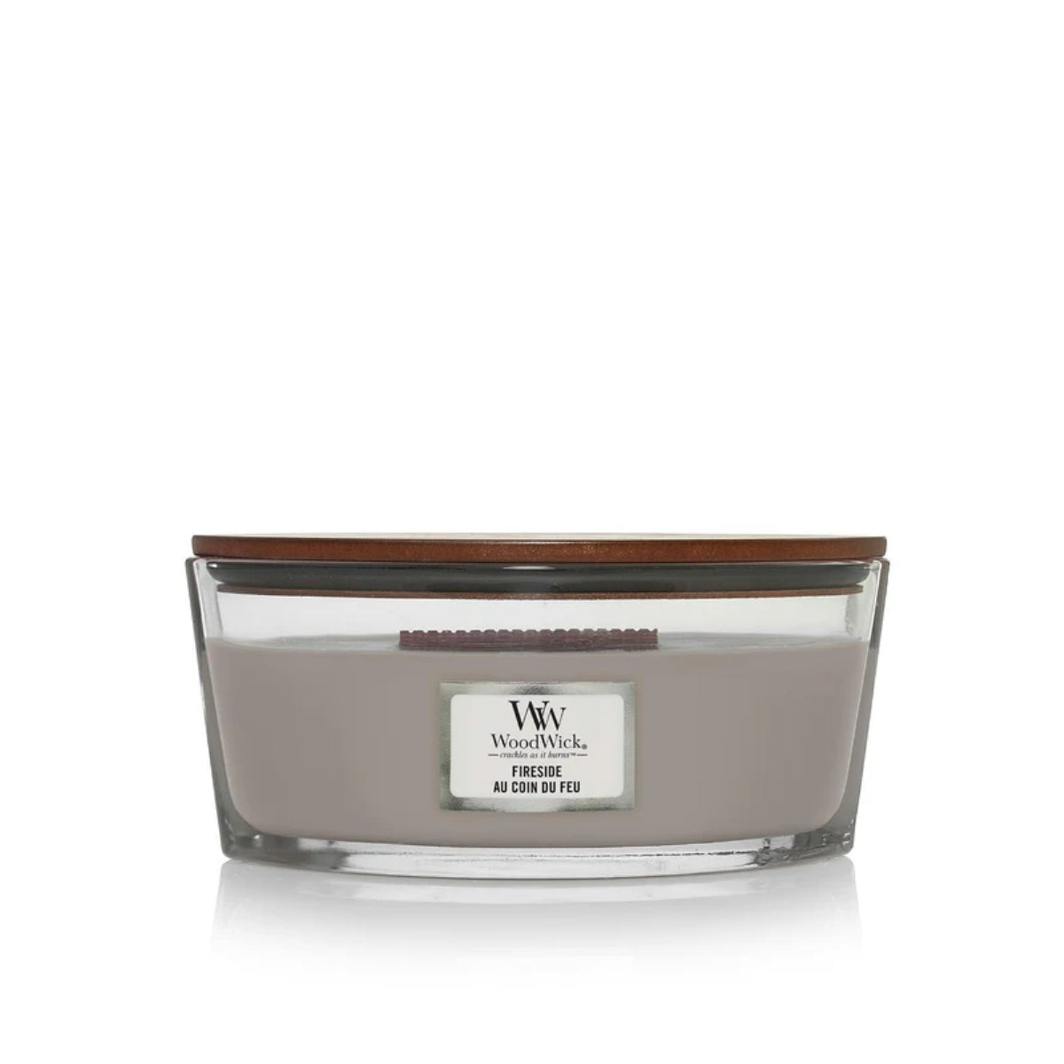 СВЕЩ WOOD WICK ELLIPSE JAR FIRESIDE