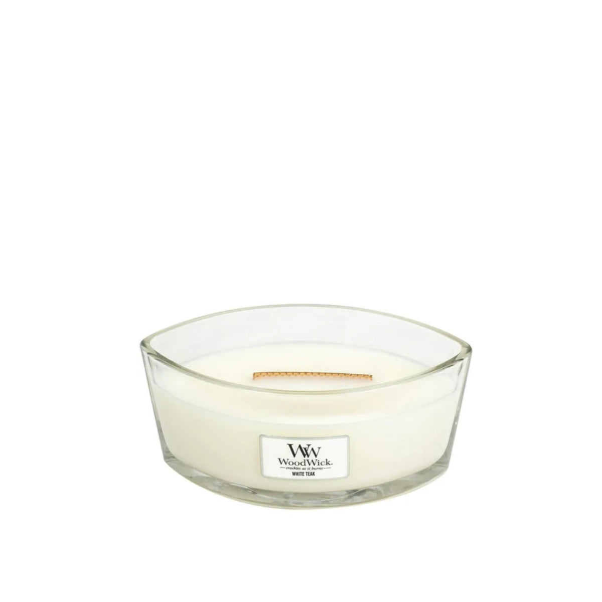 СВЕЩ WOOD WICK ELLIPSE JAR WHITE TEAK