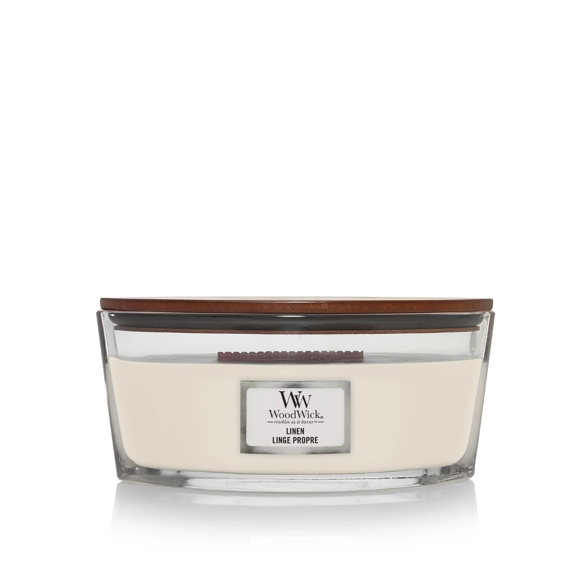 СВЕЩ WOOD WICK ELLIPSE JAR LINEN