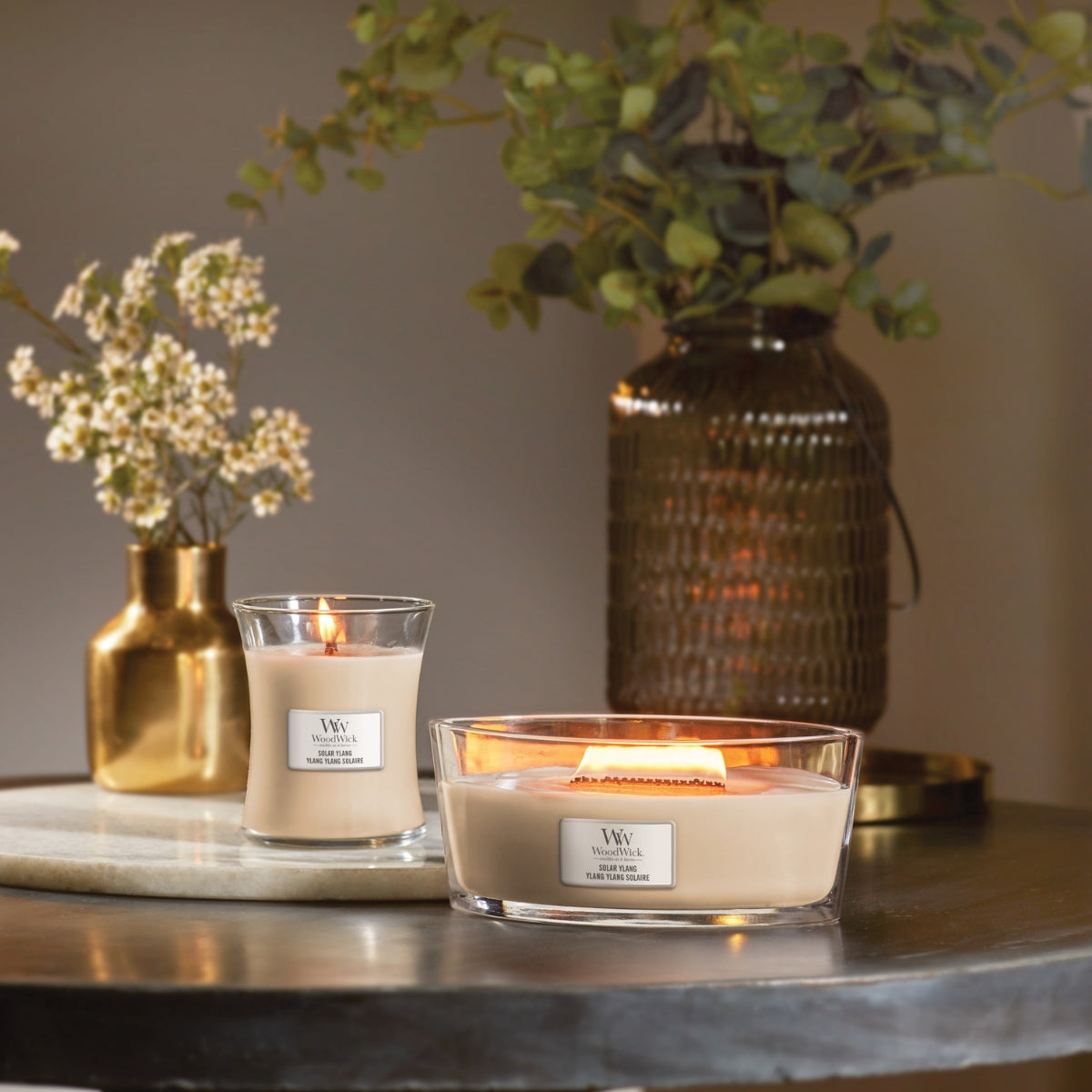 СВЕЩ WOOD WICK ELLIPSE JAR SOLAR YLANG