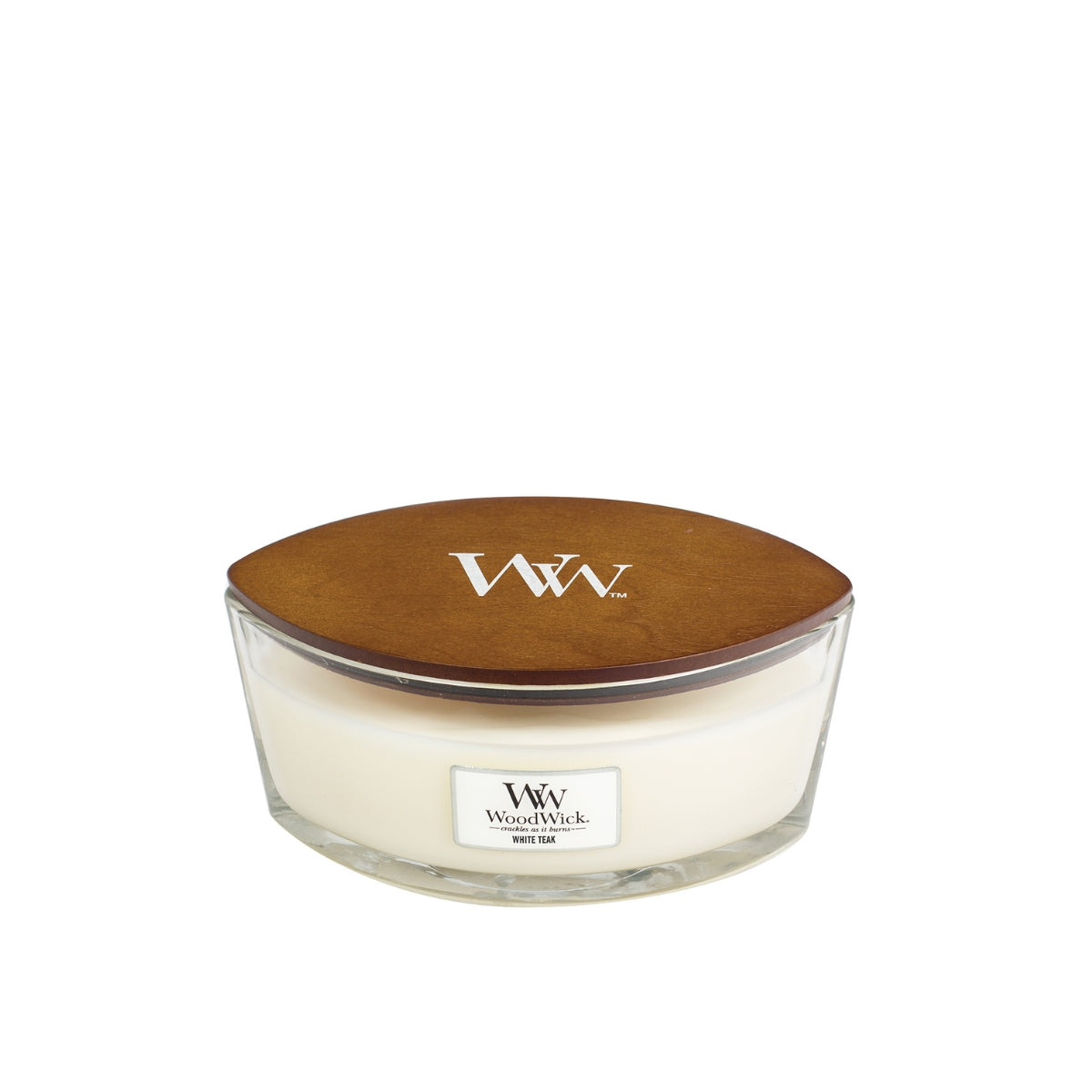 СВЕЩ WOOD WICK ELLIPSE JAR WHITE TEAK
