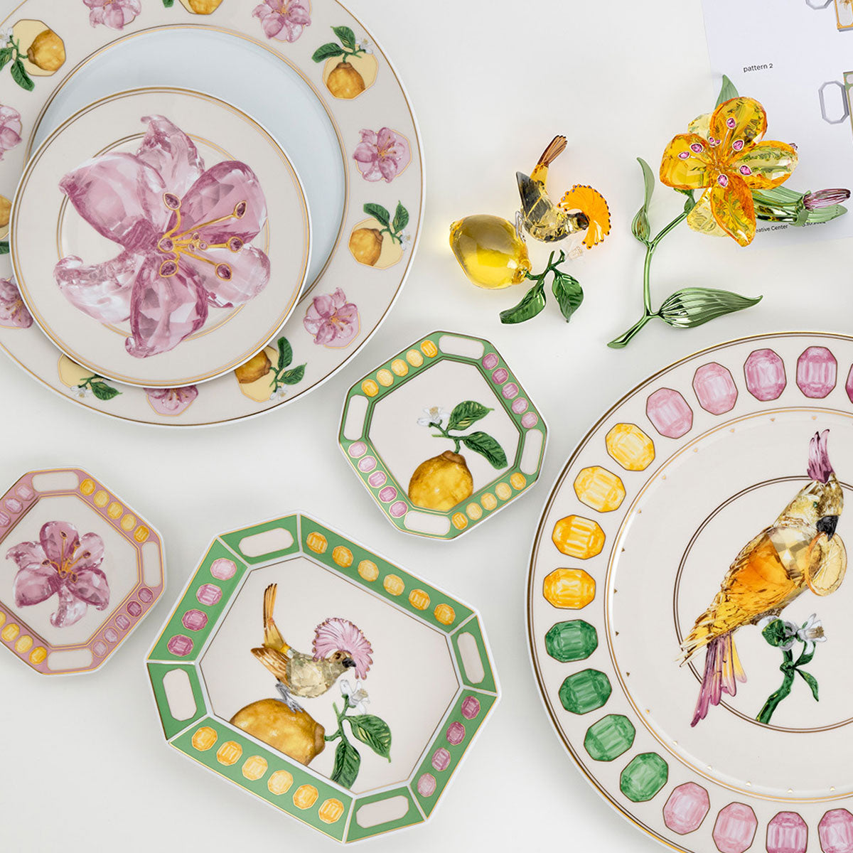 МЪГ С КАПАК ROSENTHAL SWAROVSKI IDYLLIA FINCH YELLOW