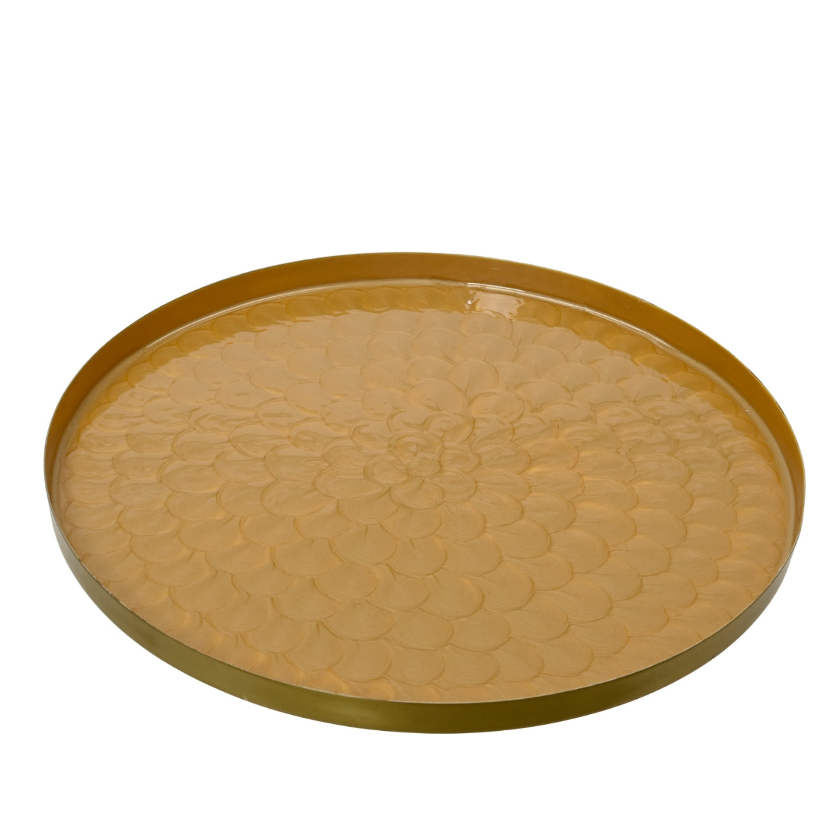 ДЕКОРАТИВНО ПЛАТО L GOLD ENAMEL D58 СМ