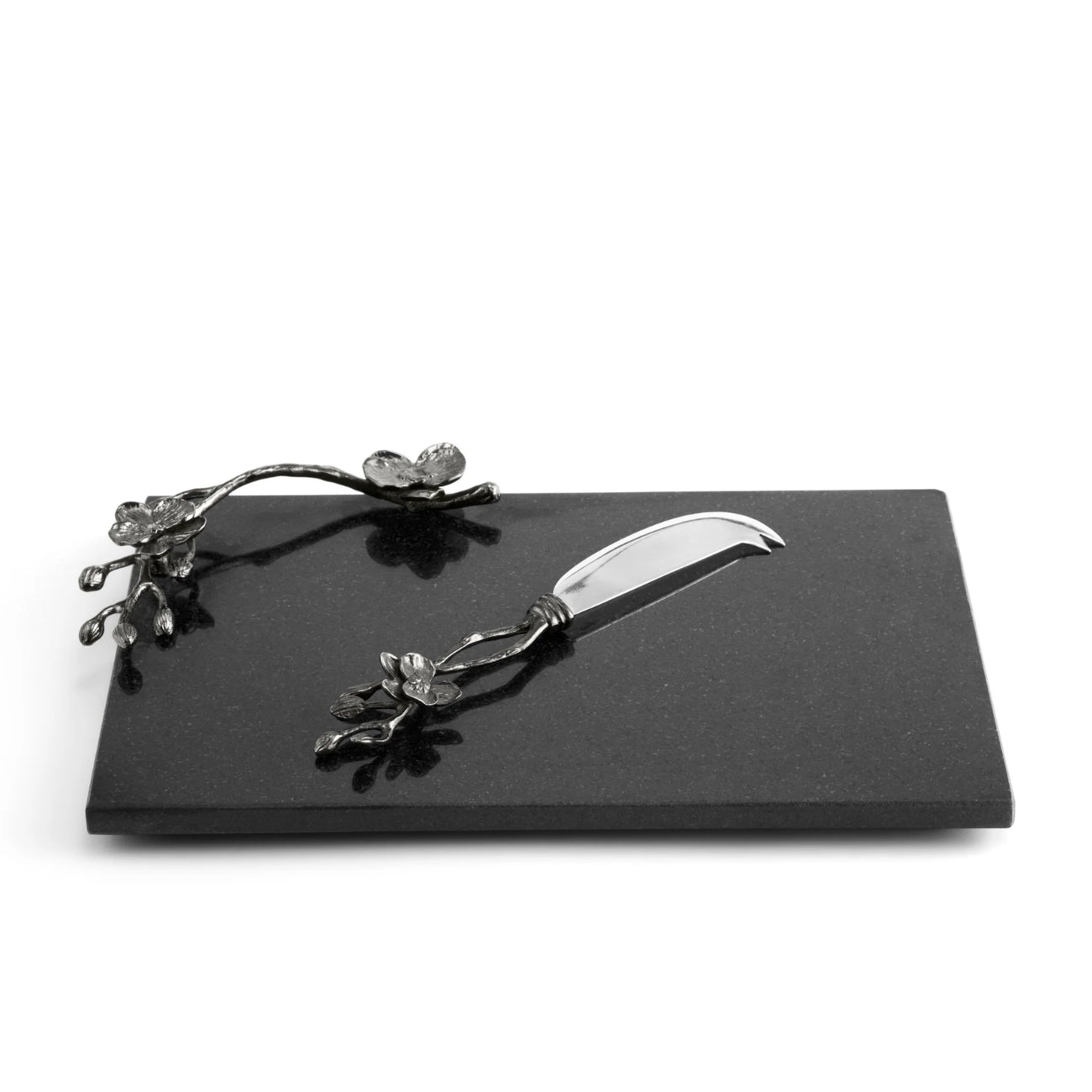 ПЛАТО ЗА СИРЕНА С НОЖ BLACK MICHAEL ARAM ORCHID 32Х21СМ