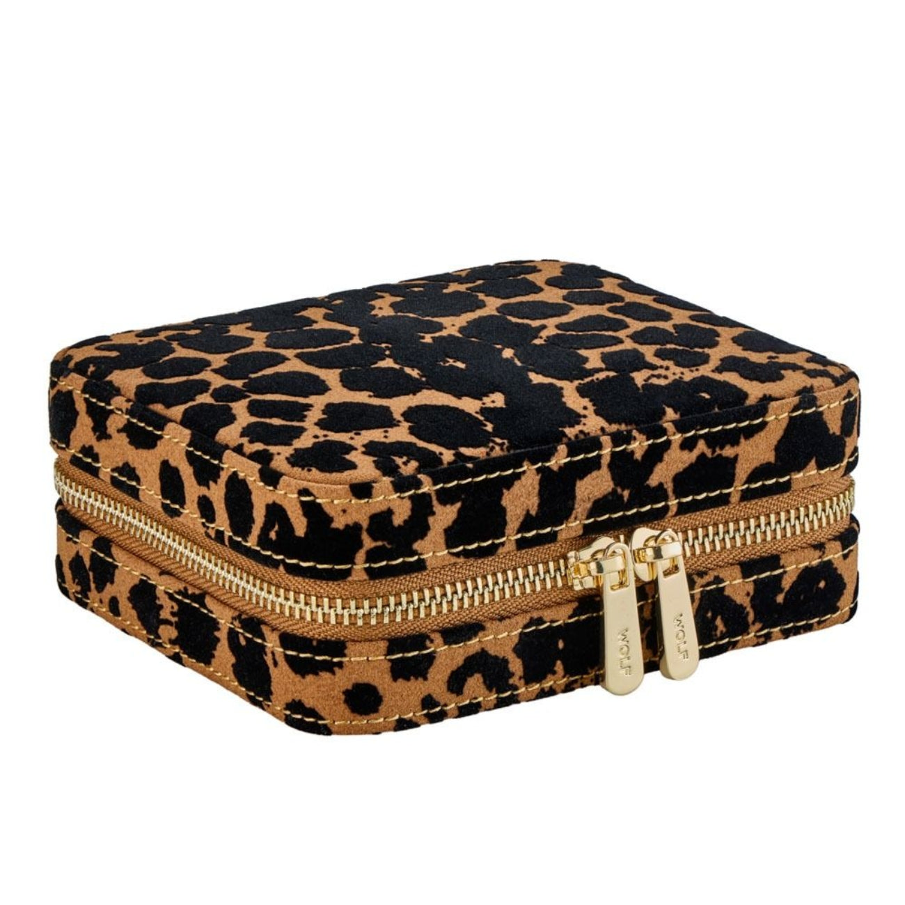 ЛУКСОЗНА ЧАНТА ЗА БИЖУТА ZIP CASE SAVANNA LEOPARD TAN/BLACK
