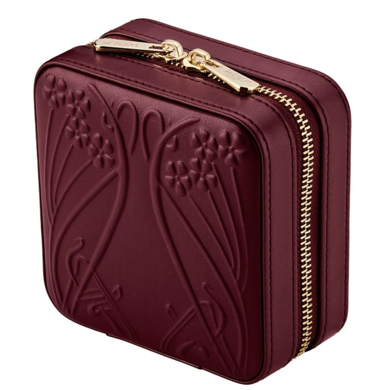 ЛУКСОЗНА ЧАНТА ЗА БИЖУТА S ZIP CASE WOLF&LIBERTY LANTHE BURGUNDY
