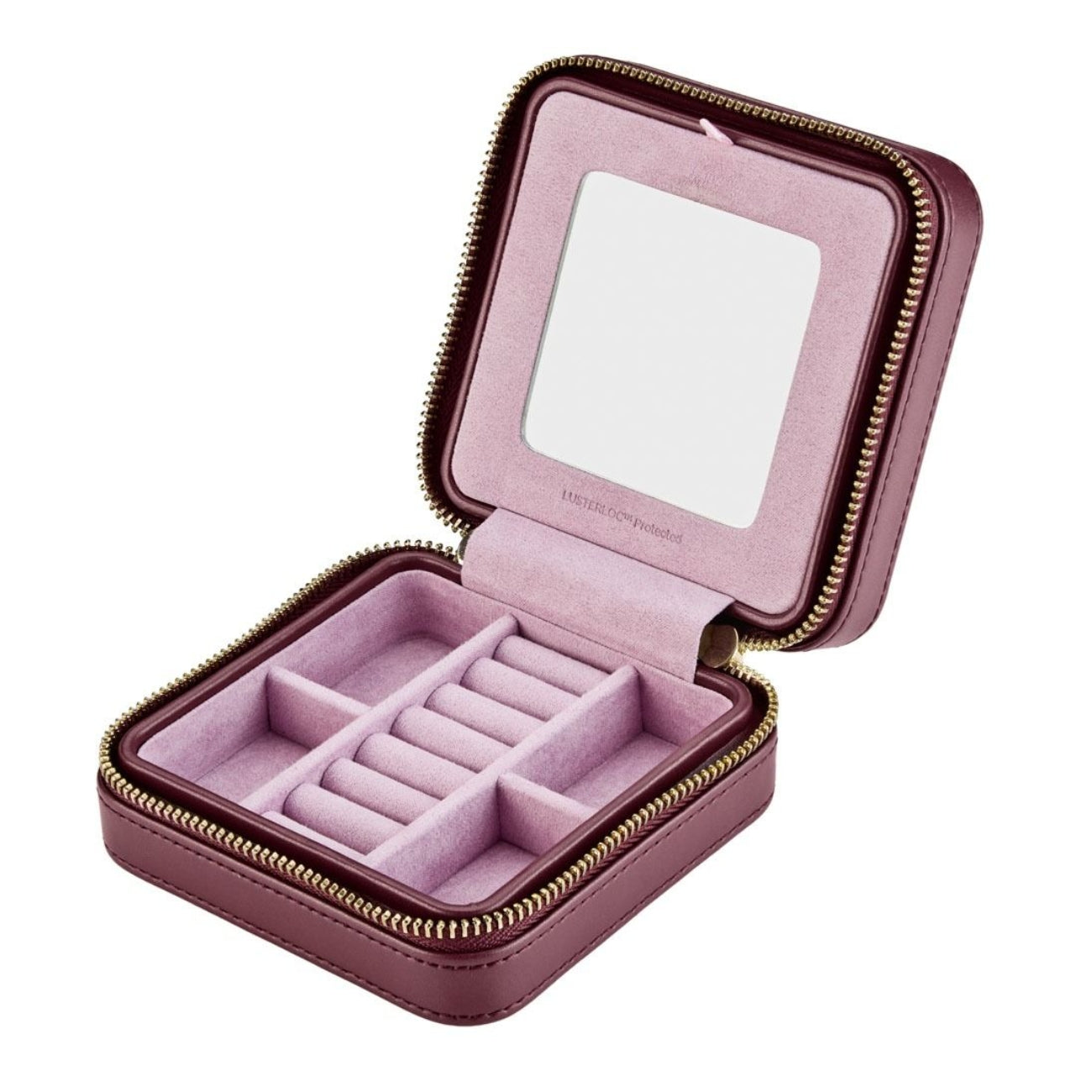 ЛУКСОЗНА ЧАНТА ЗА БИЖУТА S ZIP CASE WOLF&LIBERTY LANTHE BURGUNDY