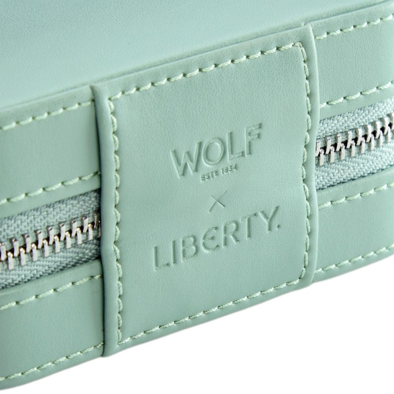 ЛУКСОЗНА ЧАНТА ЗА БИЖУТА S ZIP CASE WOLF&LIBERTY JULIA SAGE GREEN