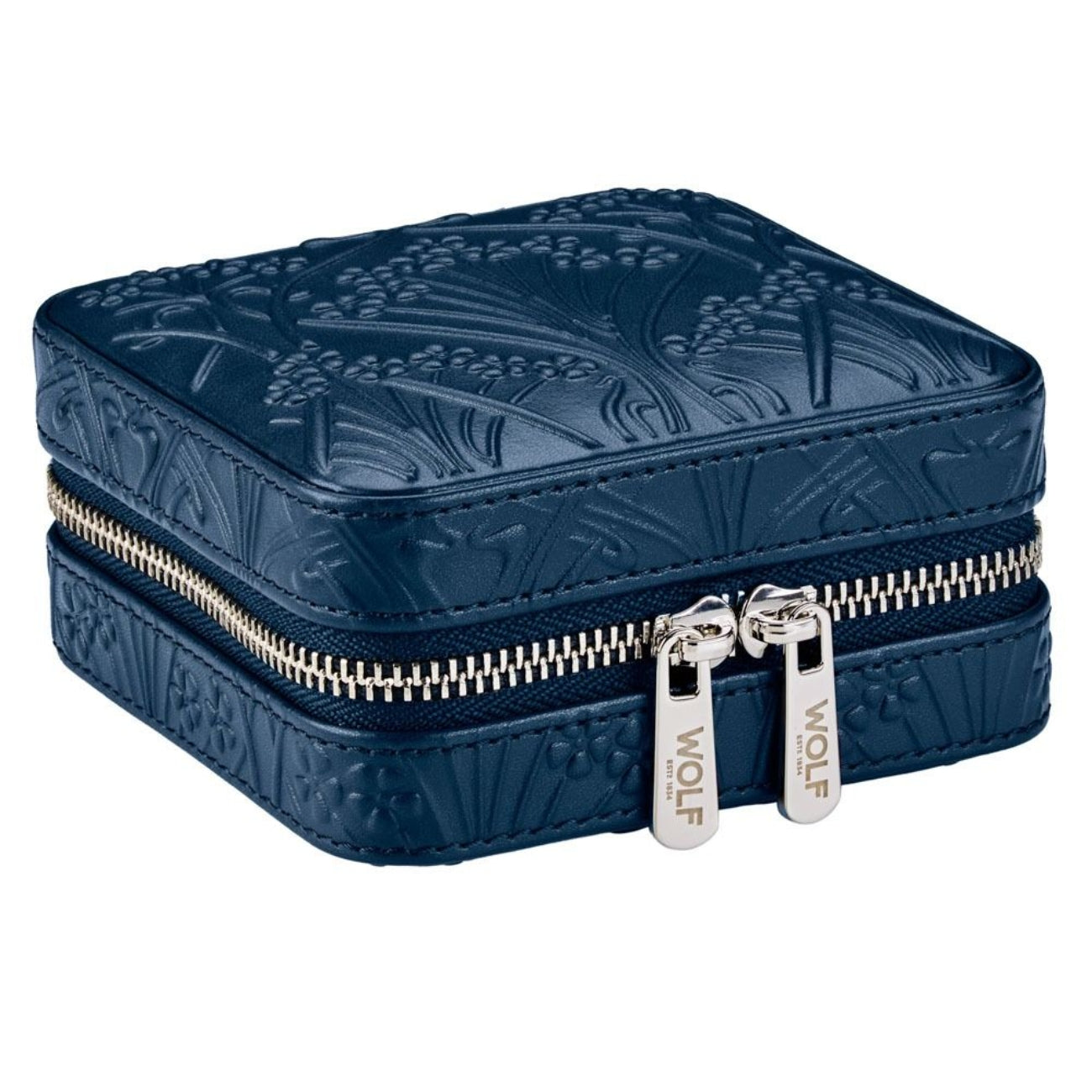 ЛУКСОЗНА ЧАНТА ЗА БИЖУТА S ZIP CASE WOLF&LIBERTY ALL OVER LANTHE NAVY