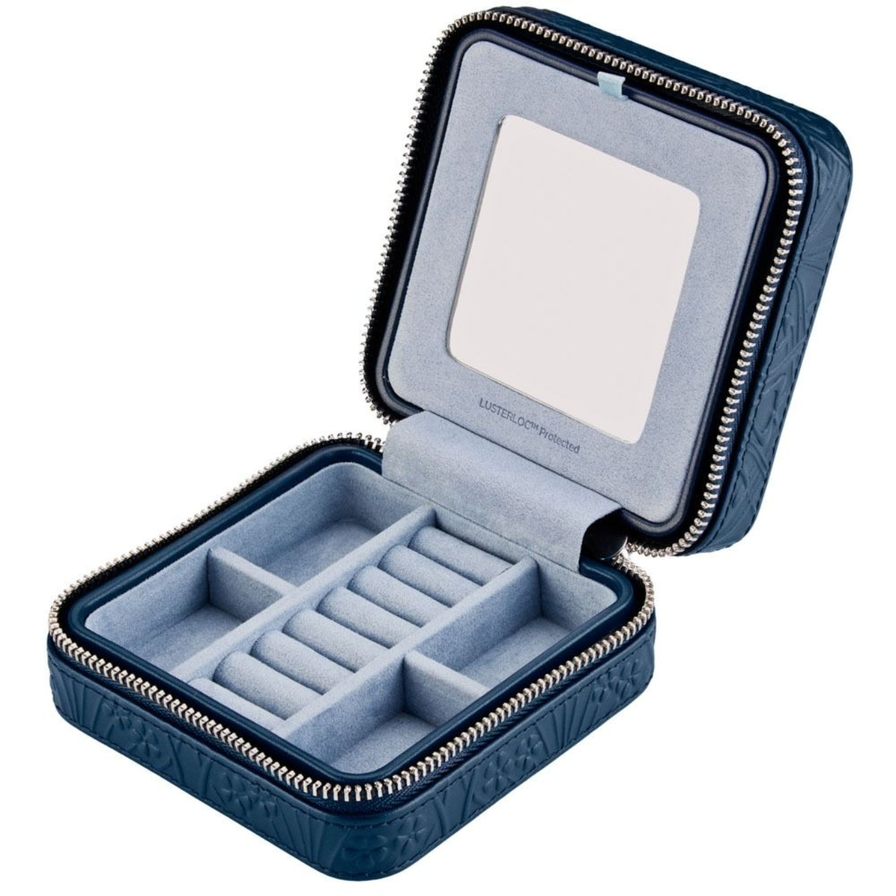 ЛУКСОЗНА ЧАНТА ЗА БИЖУТА S ZIP CASE WOLF&LIBERTY ALL OVER LANTHE NAVY