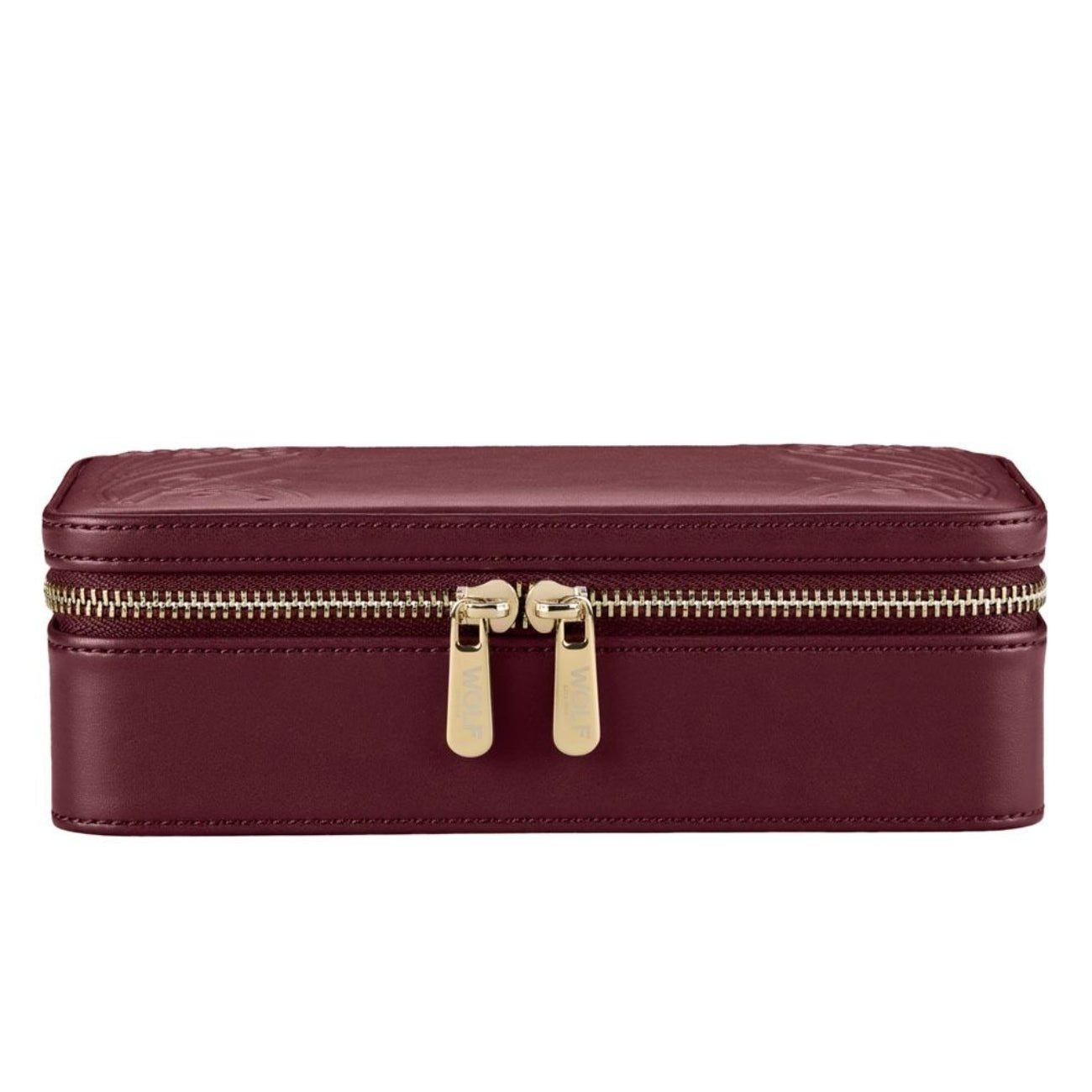 ЛУКСОЗНА ЧАНТА ЗА БИЖУТА M ZIP CASE WOLF&LIBERTY LANTHE BURGUNDY