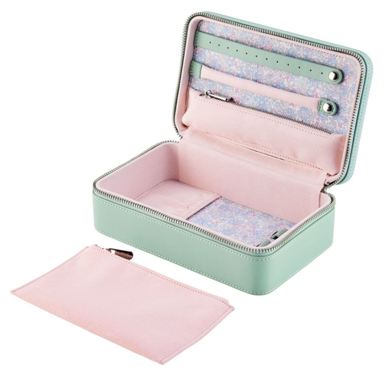 ЛУКСОЗНА ЧАНТА ЗА БИЖУТА M ZIP CASE WOLF&LIBERTY JULIA SAGE GREEN