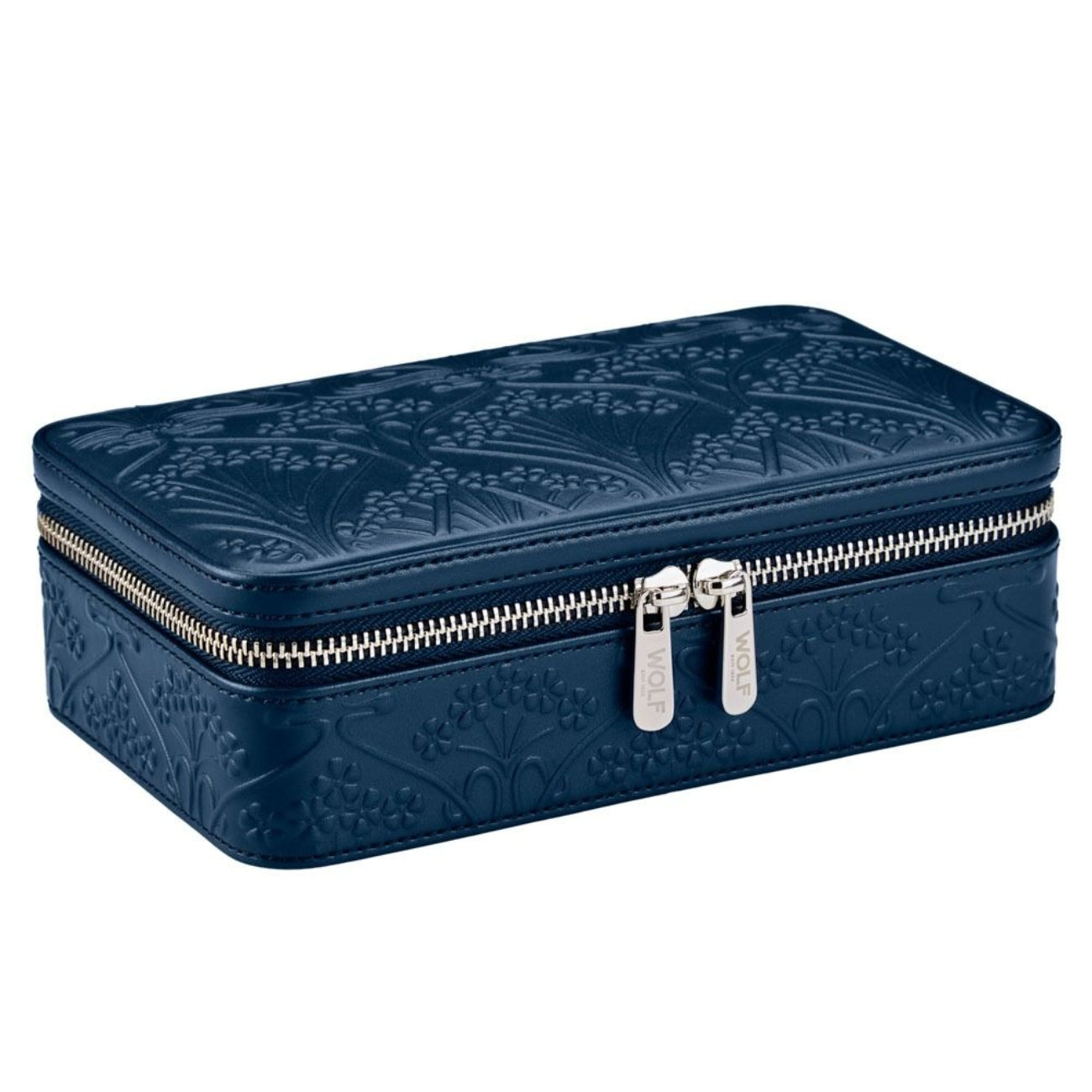 ЛУКСОЗНА ЧАНТА ЗА БИЖУТА M ZIP CASE WOLF&LIBERTY ALL OVER LANTHE NAVY