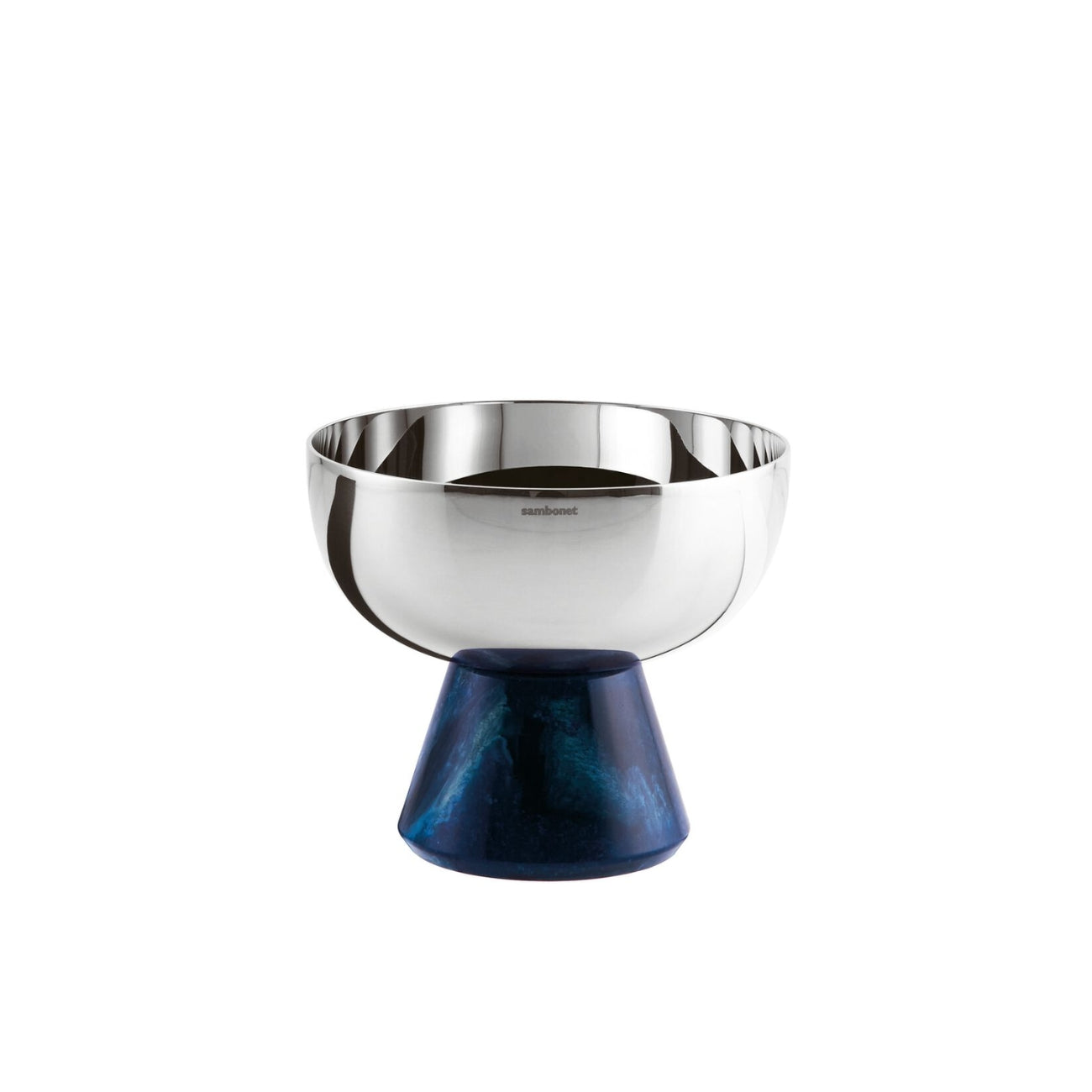 ПЛАТО НА КРАЧЕ S/STEEL H9.5CM MADAME BLUE LAPIS