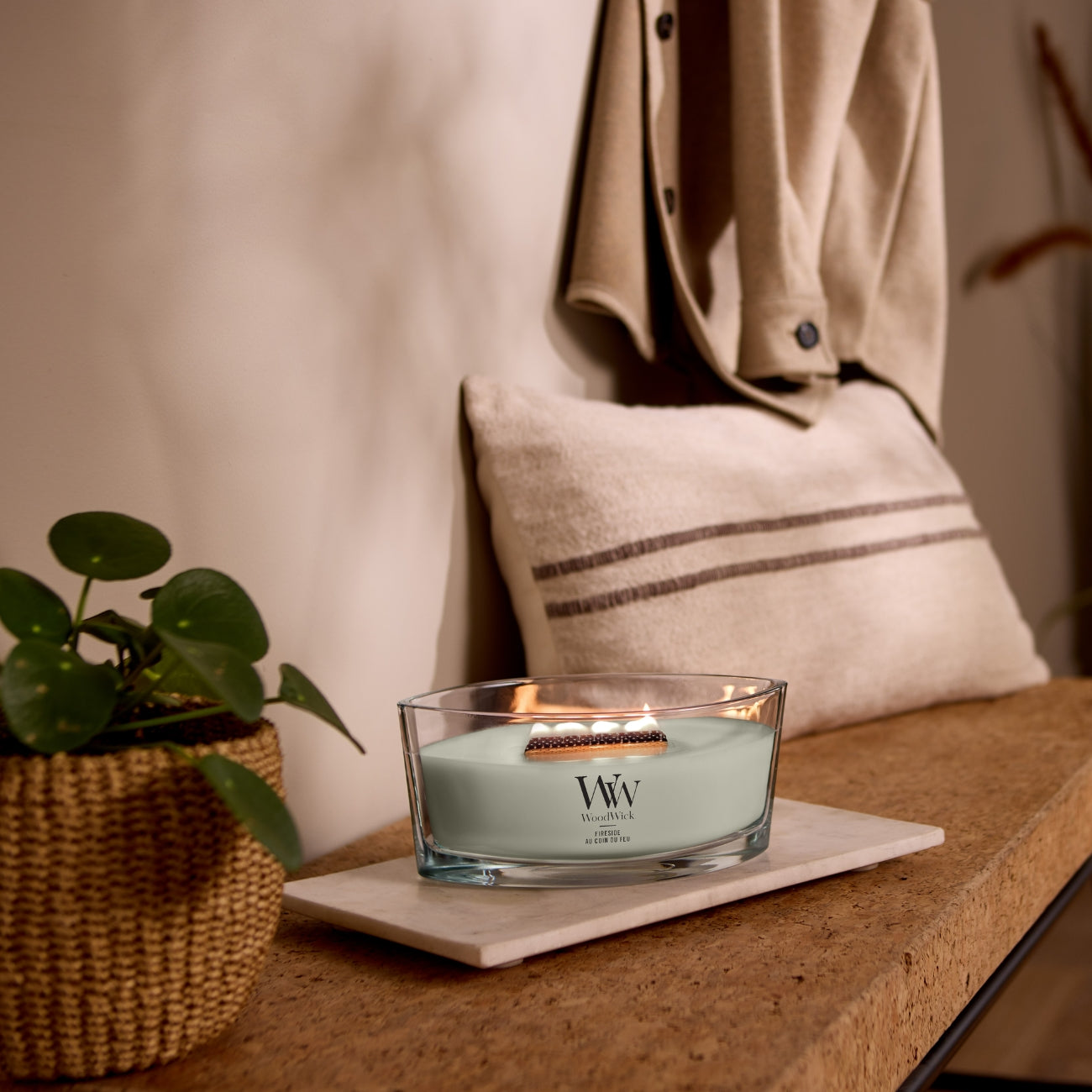 СВЕЩ WOOD WICK ЕЛИПС CEDARWOOD&OCEAN MOSS