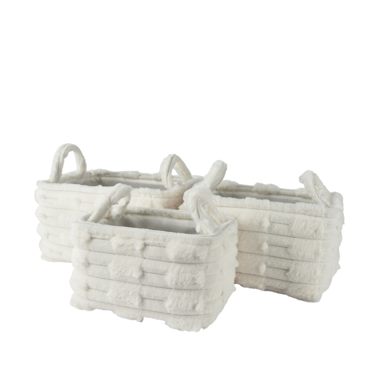 КОМПЛКЕКТ 3БР КОШНИЦИ С ДРЪЖКИ OFF-WHITE 30Х40Х22 СМ