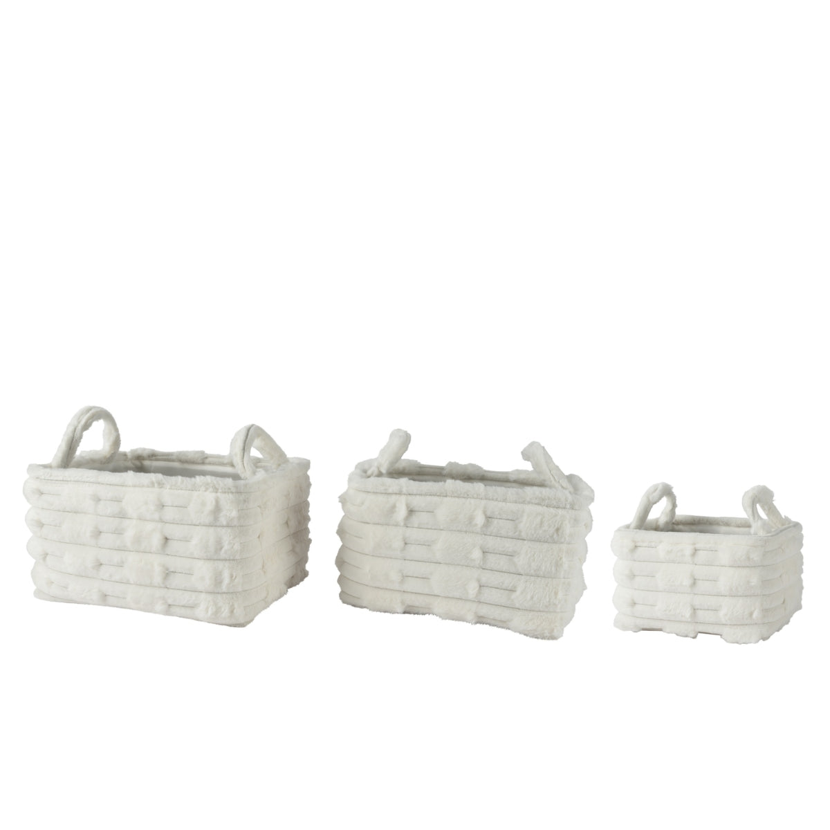 КОМПЛКЕКТ 3БР КОШНИЦИ С ДРЪЖКИ OFF-WHITE 30Х40Х22 СМ