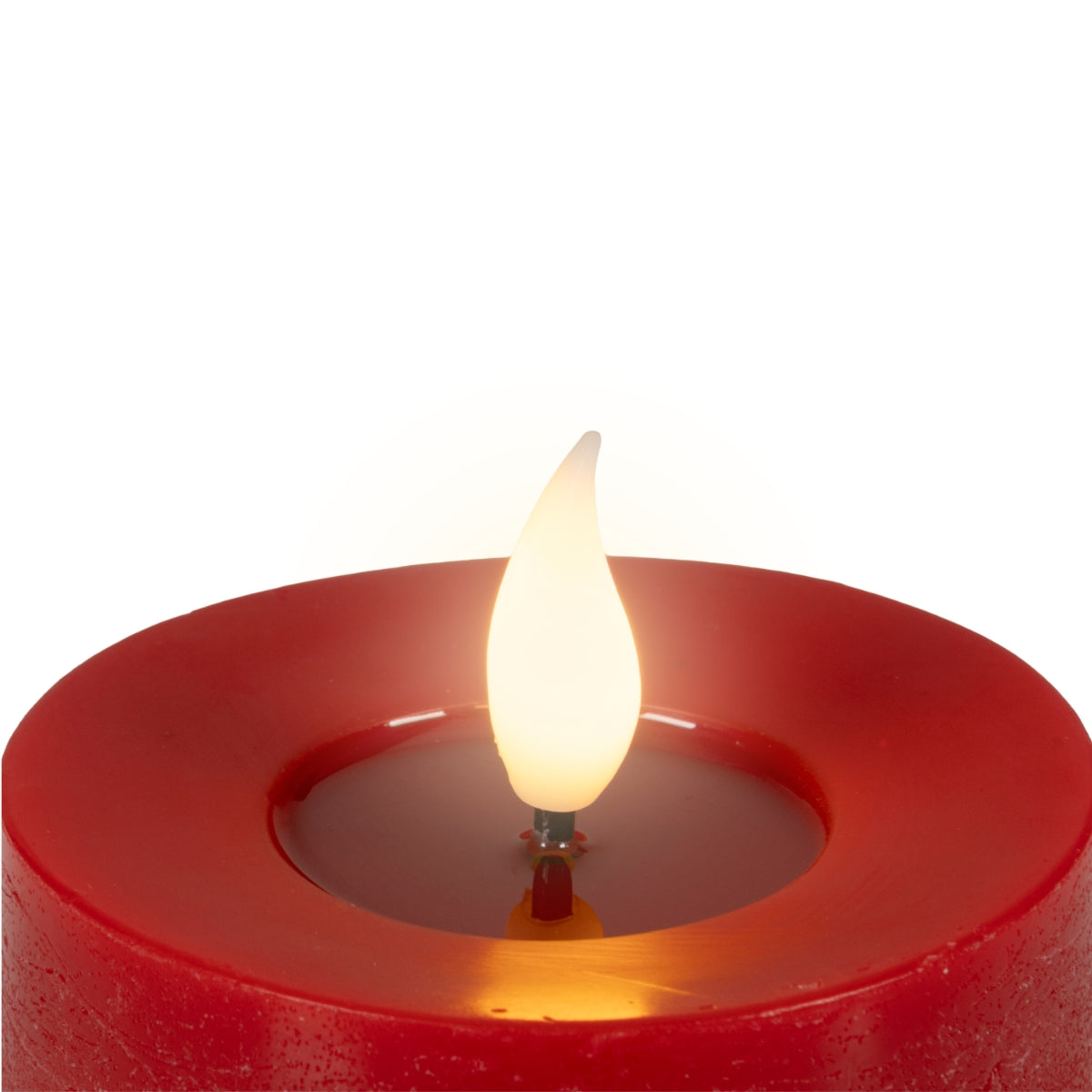 КОМПЛКЕКТ 3БР LED СВЕТЕЩИ СВЕЩИ С ПЛАМЪК RED 20СМ