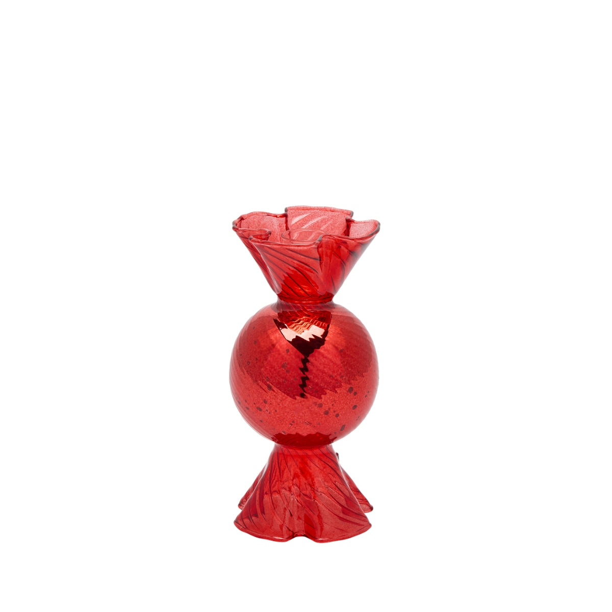 СВЕЩНИК БОНБОН H16СМ D8СМ RED