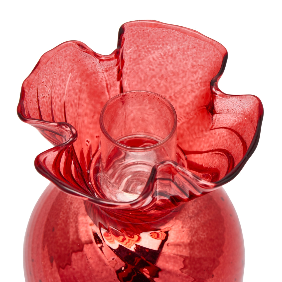 СВЕЩНИК БОНБОН H16СМ D8СМ RED