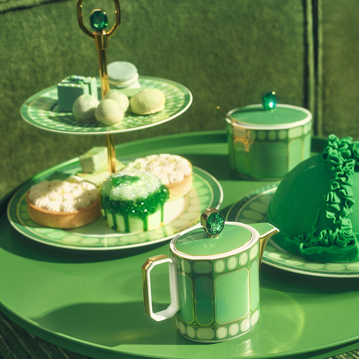 КУТИЯ 3 ЧАСТИ ROSENTHAL SWAROVSKI SIGNUM FERN ЗЕЛЕН