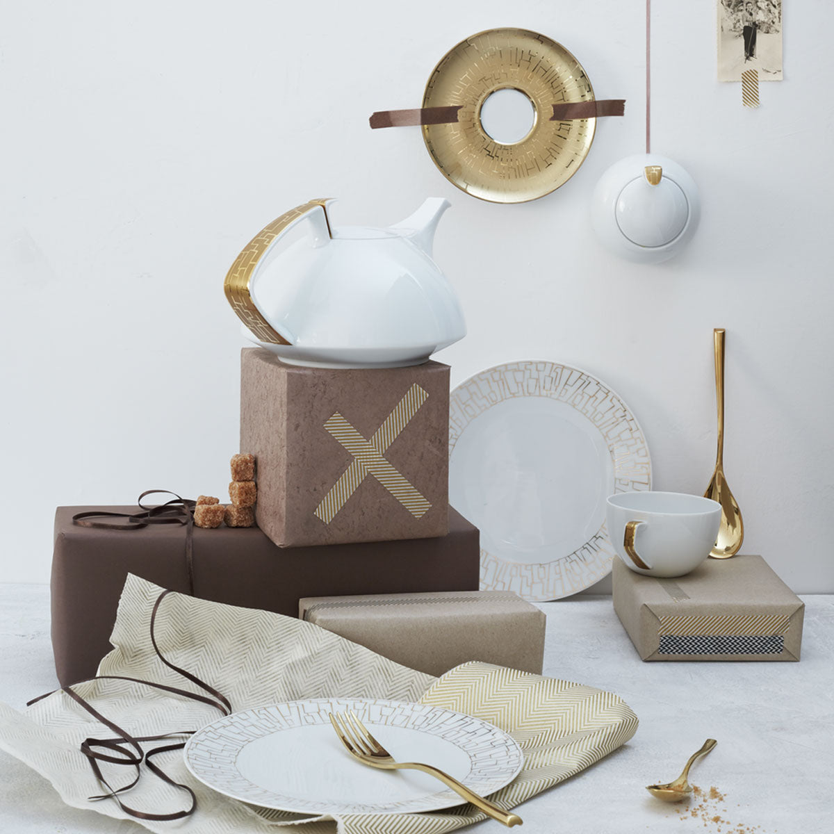 ПЛАТО 18 СМ ROSENTHAL TAC SKIN GOLD