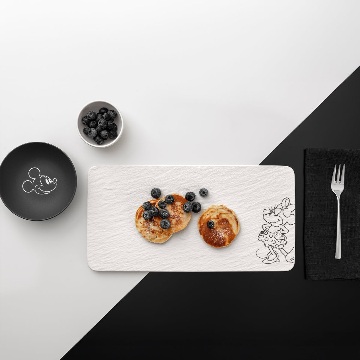 ПРАВОЪГЪЛНО ПЛАТО VILLEROY&BOCH MANUFACTURE ROCK MICKEY MOUSE WHITE