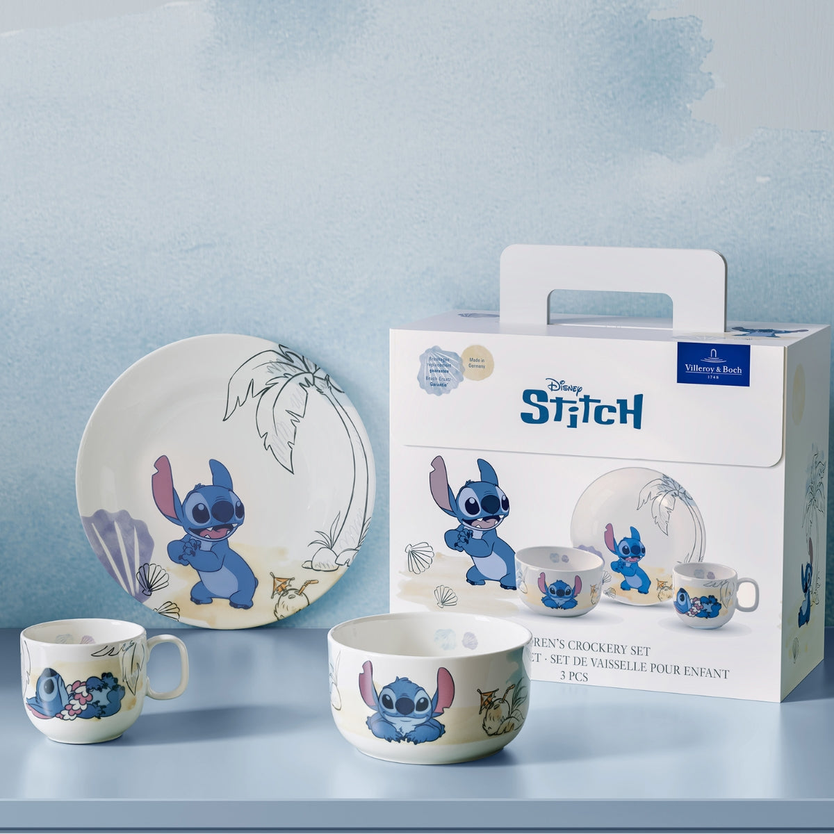 ДЕТСКИ КОМПЛЕКТ ЗА ХРАНЕНЕ VILLEROY&BOCH DISNEY STITCH - 3 ЧАСТИ