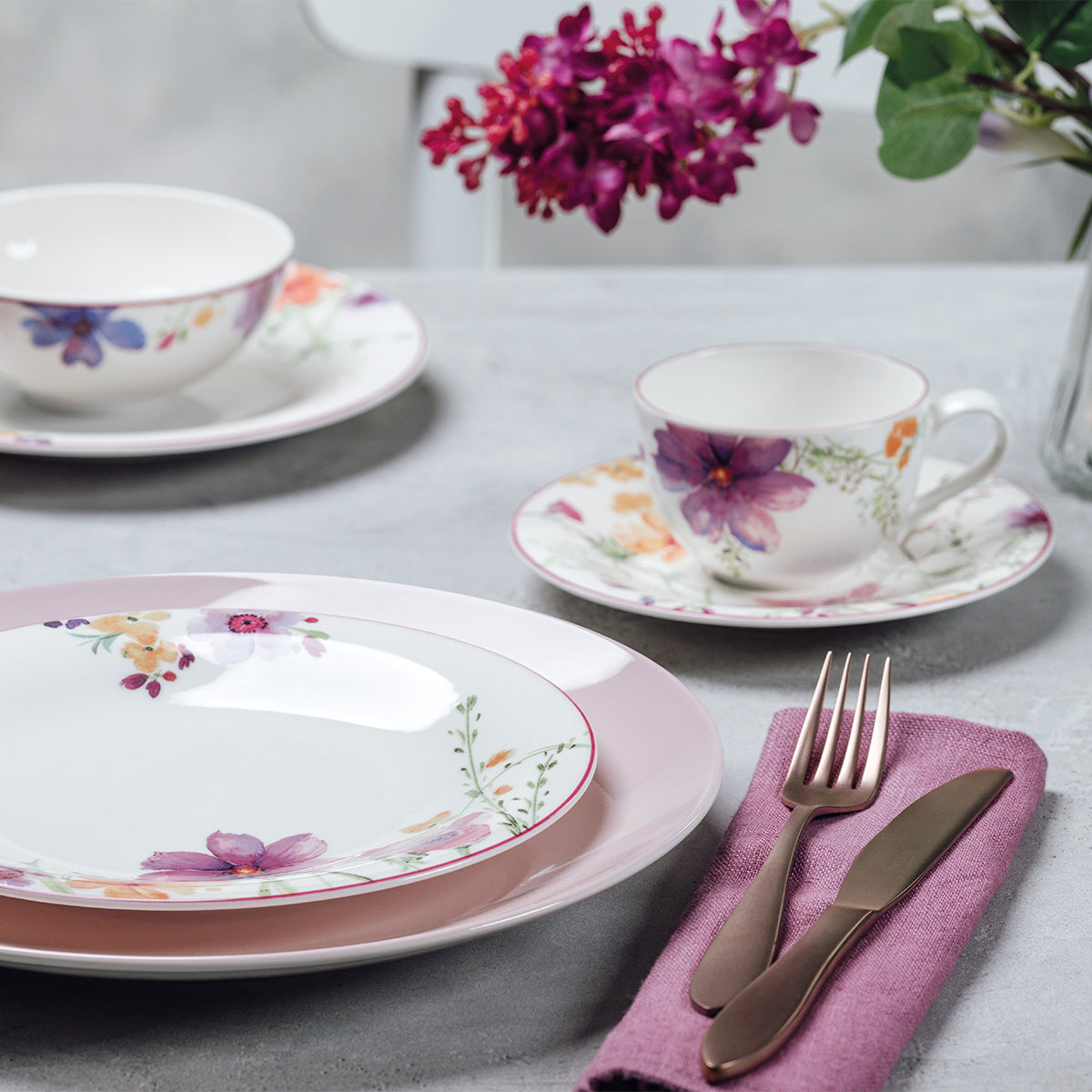 ЧАША И ЧИНИЙКА ЗА КАФЕ VILLEROY & BOCH, MARIEFLEUR BASIC