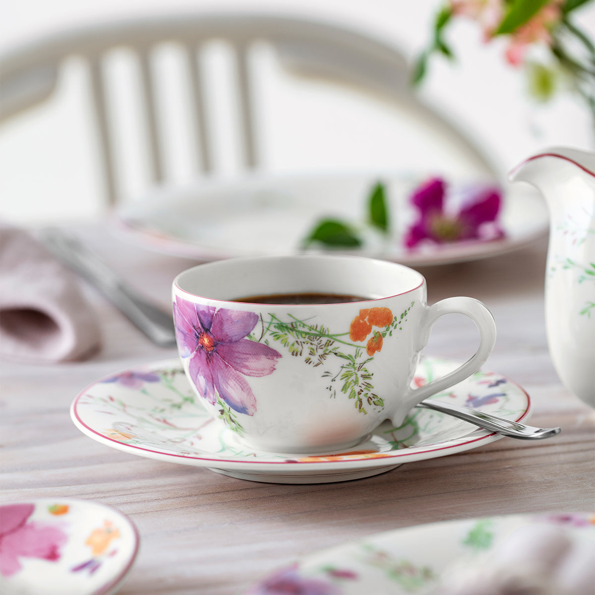 ЧАША И ЧИНИЙКА ЗА КАФЕ VILLEROY & BOCH, MARIEFLEUR BASIC