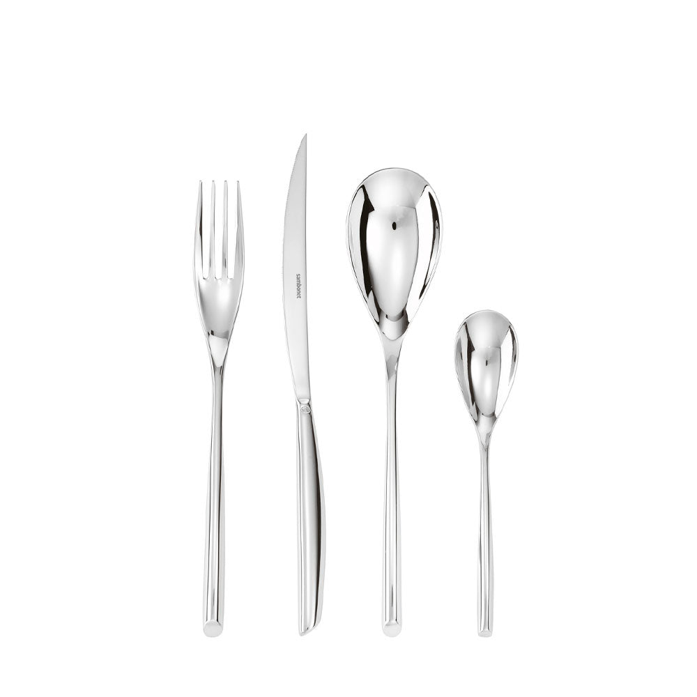 КОМПЛЕКТ ПРИБОРИ ЗА ХРАНЕНЕ Sambonet S/STEEL BAMBOO 24 ЧАСТИ