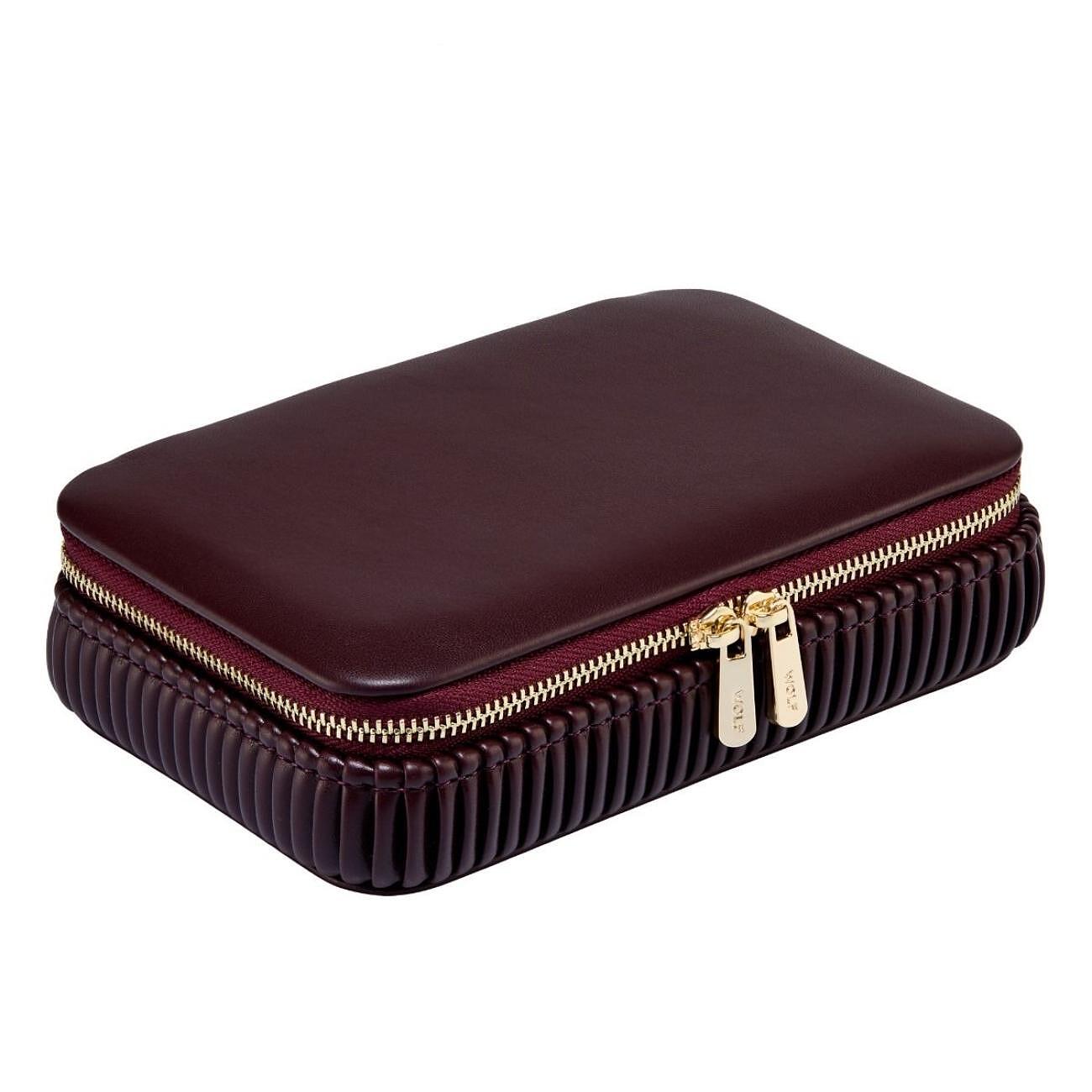 ЧАНТА ЗА БИЖУТА WOLF BELLA ZIP CASE BORDEAUX