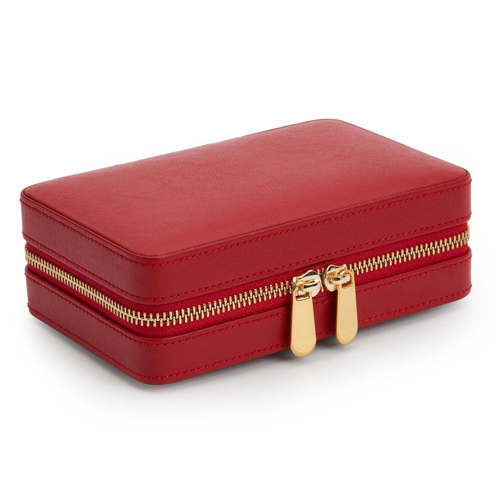 ЛУКСОЗНА ЧАНТА ЗА БИЖУТА WOLF PALERMO ZIP CASE RED