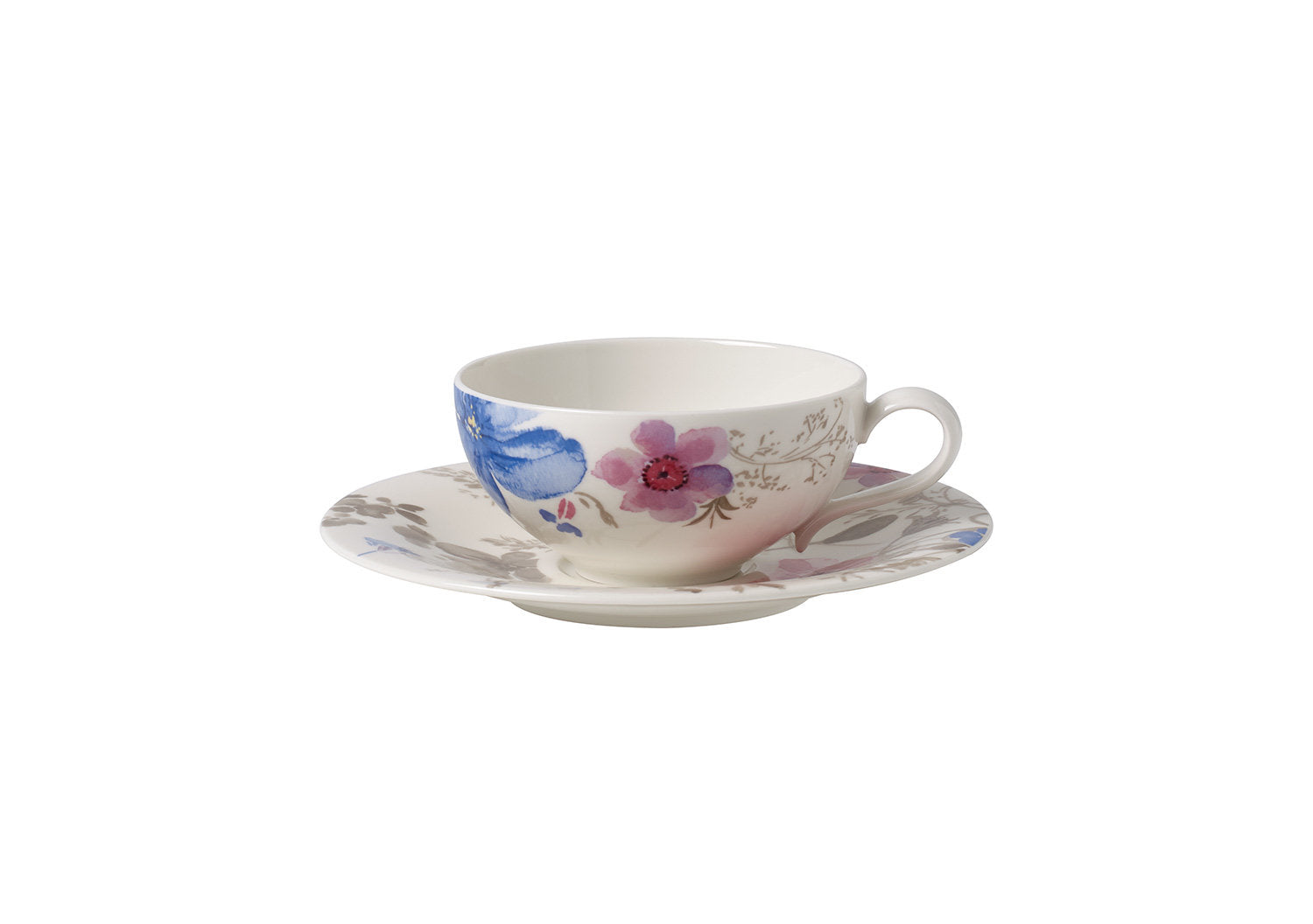 чаша и чиния за чай Villeroy & Boch, Mariefleur Gris Basic Tea cup & saucer
