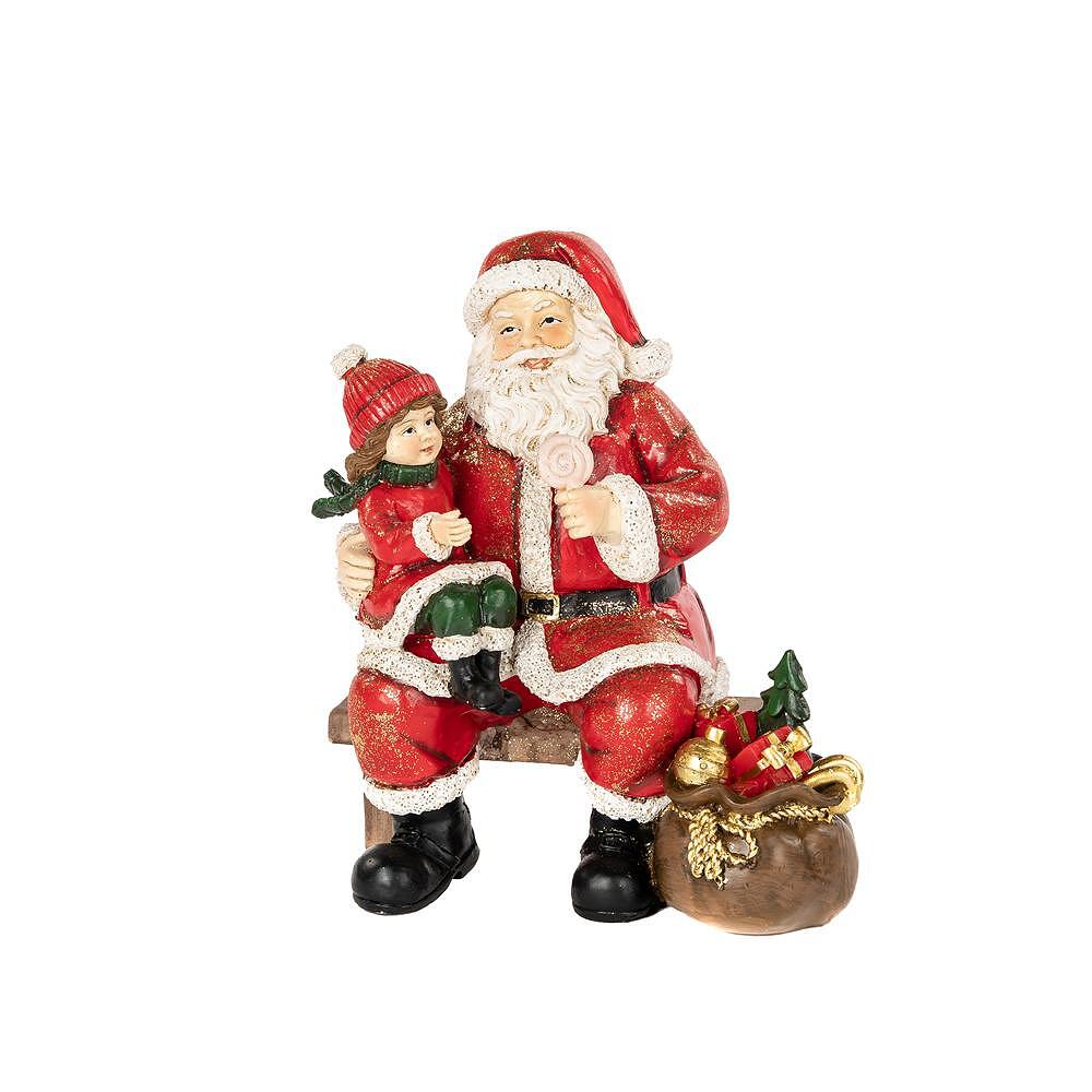 ДЯДО КОЛЕДА ЧУВАЛ И ДЕТЕ SANTA KID ON LAP 16СМ