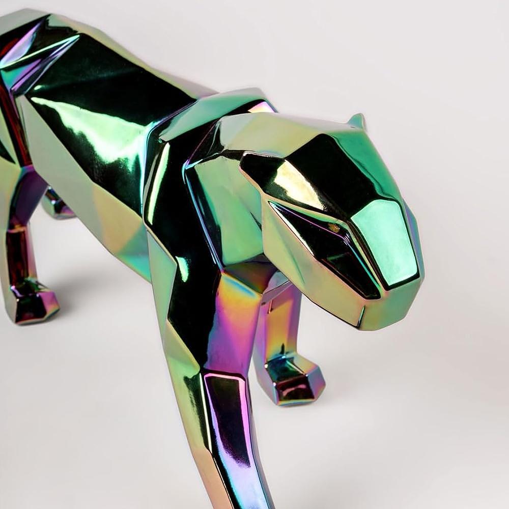 ДЕКОРАТИВНА ФИГУРА LLADRO PANTHER IRIDISCENT 19X50СМ