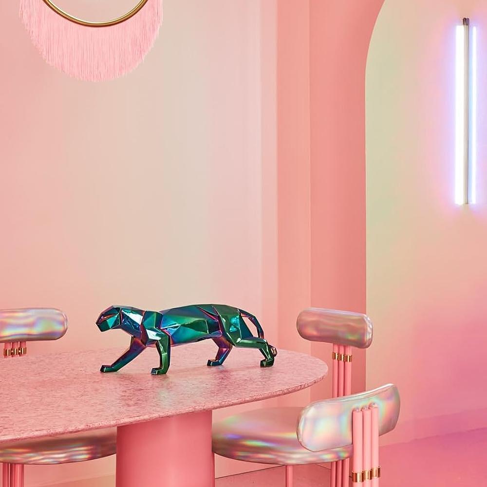 ДЕКОРАТИВНА ФИГУРА LLADRO PANTHER IRIDISCENT 19X50СМ