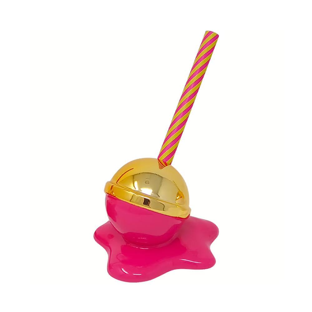 ДЕКОРАТИВНА ФИГУРА SEQUENZE LOVELY LOLLY FUCSIA/GOLD 9X7 СМ