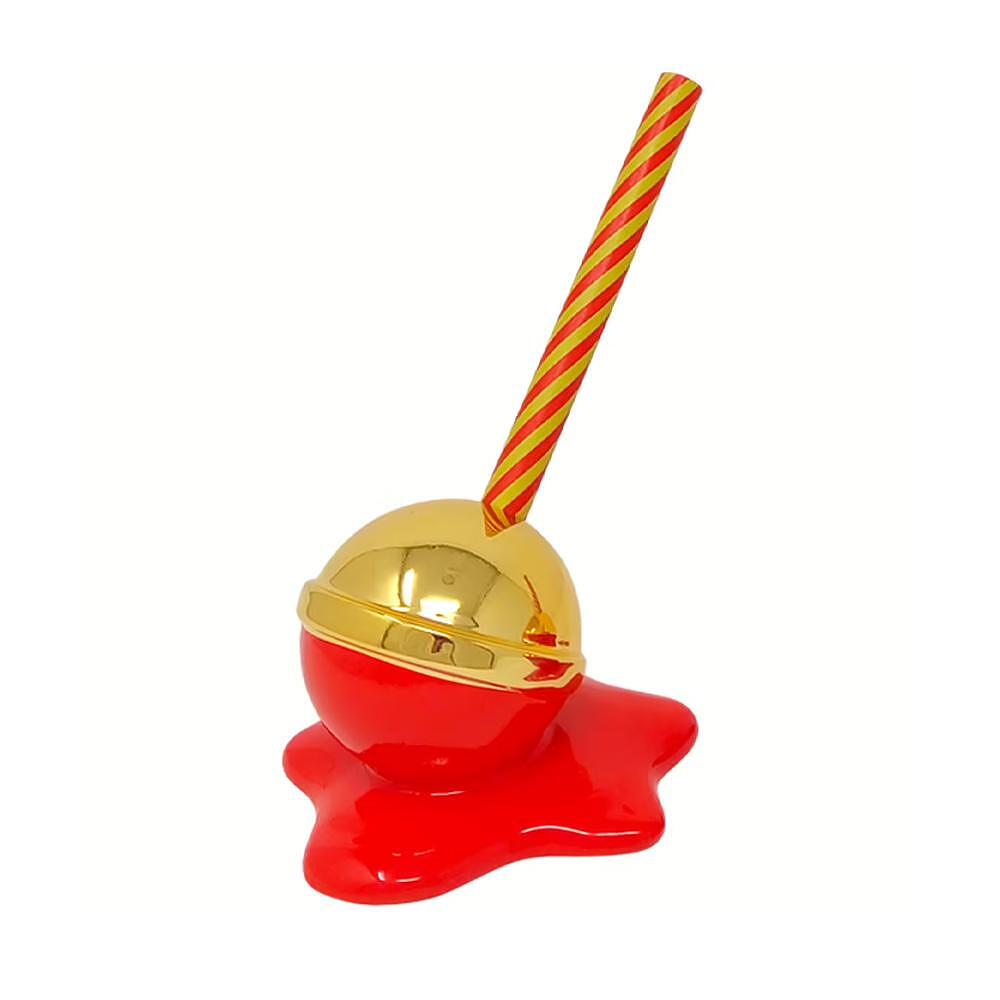 ДЕКОРАТИВНА ФИГУРА SEQUENZE LOVELY LOLLY RED/GOLD 9X7 СМ
