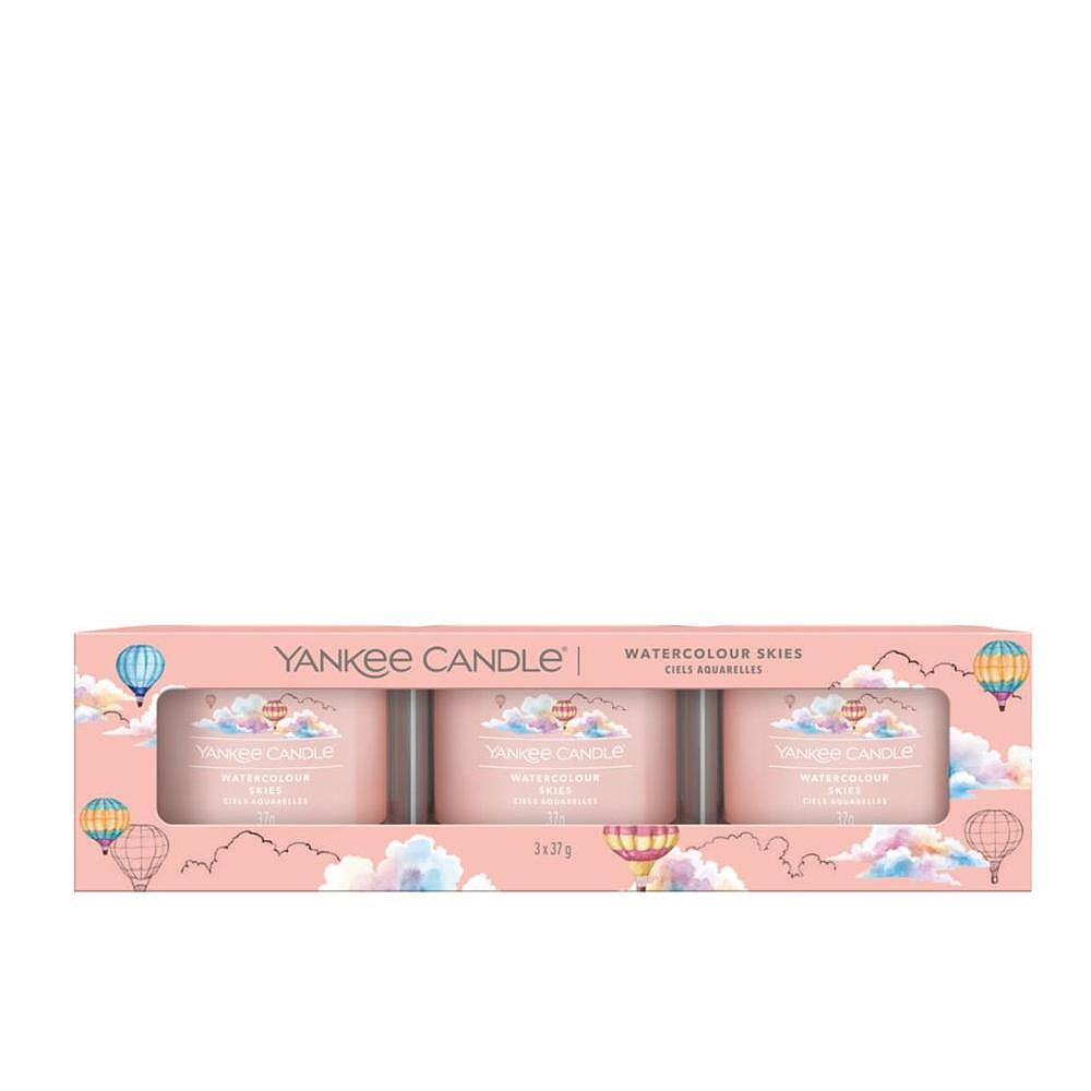 КОМПЛЕКТ YANKEE CANDLE SIGNATURE 3 ВОТИВА WATERCOLOUR SKIES