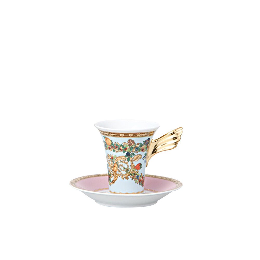 чаша и чинийка за еспресо Versace Ikarus Le jardin espresso