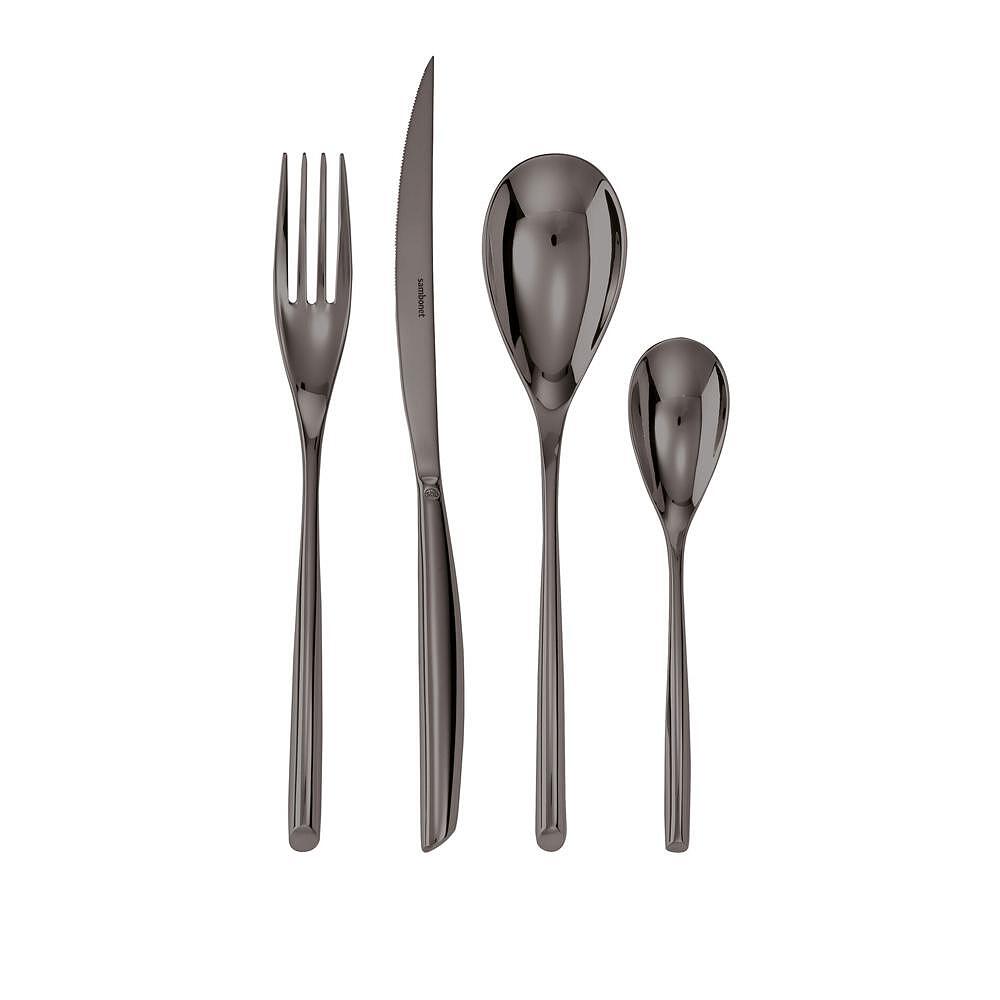 КОМПЛЕКТ ПРИБОРИ ЗА ХРАНЕНЕ BAMBOO PVD BLACK/ЧЕРЕН 24 Ч