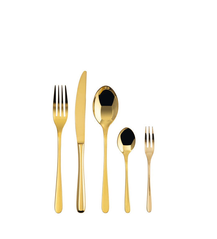 Комплект прибори за хранене Sambonet TASTE PVD GOLD 60 части