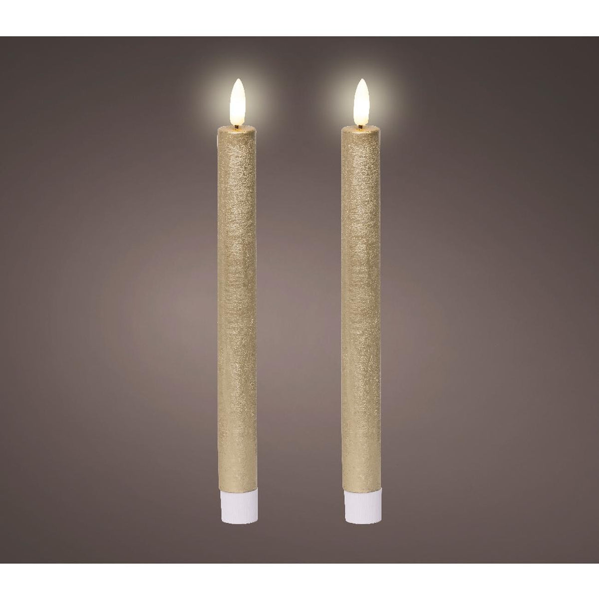 КОЛЕДЕН СВЕЩ 2БР LED DINNER CANDLE ЗЛАТО 24,5СМ