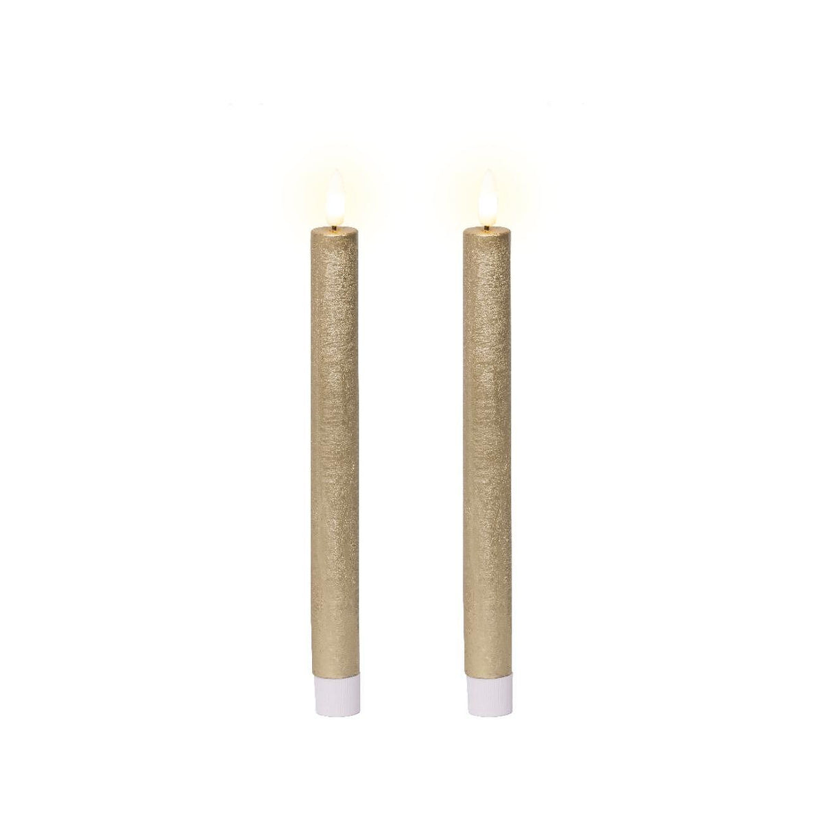КОЛЕДЕН СВЕЩ 2БР LED DINNER CANDLE ЗЛАТО 24,5СМ