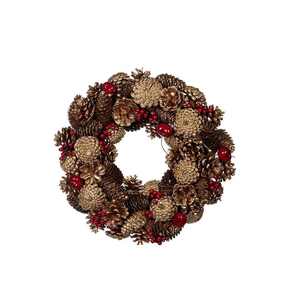 КОЛЕДЕН КРЪГЪЛ ВЕНЕЦ CHERRY/BERRY/PINE 34СМ